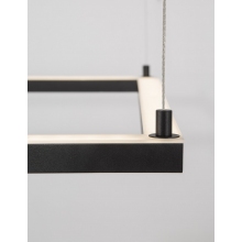 Stylowa Lampa wisząca kwadratowa Natan 75 LED czarny piaskowy do kuchni i sypialni