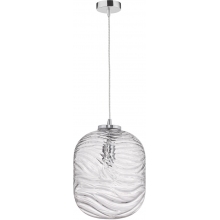 Stylowa Lampa wisząca szklana dekoracyjna Pomissio 24 chrom/przezroczysty do salonu i jadalni
