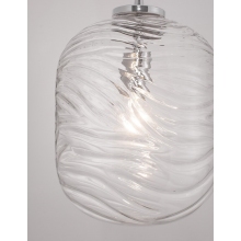 Stylowa Lampa wisząca szklana dekoracyjna Pomissio 24 chrom/przezroczysty do salonu i jadalni