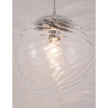 Stylowa Lampa wisząca szklana kula dekoracyjna Pomissio 30 chrom/przezroczysty do salonu i jadalni