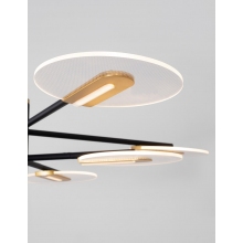 Modna Lampa sufitowa nowoczesna Tengio 89 LED czarny/złoty do salonu i jadalni