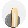 Stylowy Kinkiet okrągły nowoczesny Tengio LED czarny/złoty do przedpokoju