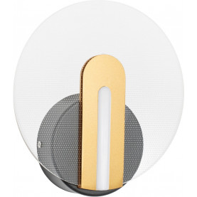 Tengio LED black&gold modern round wall lamp
