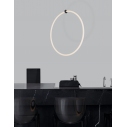 Ranido 59 LED black sand modern round pendant lamp