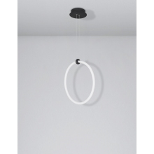 Stylowa Lampa wisząca okrągła nowoczesna Ranido 38 LED czarny piaskowy do salonu i jadalni