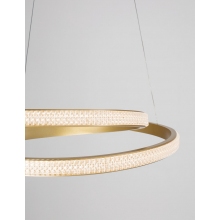Stylowa Lampa wisząca glamour z kryształkami Grosse 55 LED matowe złoto do salonu i jadalni