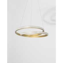 Stylowa Lampa wisząca glamour z kryształkami Grosse 55 LED matowe złoto do salonu i jadalni