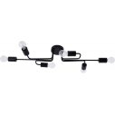 Sorno black sand loft ceiling lamp with 6 lights