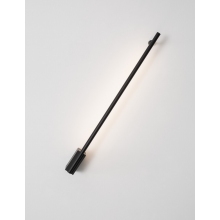 Stylowy Kinkiet minimalistyczny Spiros 60 LED czarny piaskowy do przedpokoju