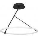 Grace 59 LED black sand round semi flush ceiling lamp