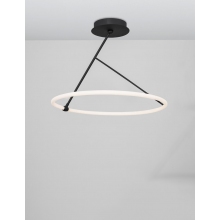 Modna Lampa sufitowa okrągła nowoczesna Grace 59 LED czarny piaskowy do salonu i jadalni