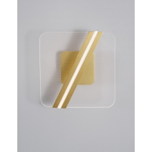 Stylowy Plafon kwadratowy nowoczesny Rejna 32 LED złoty do sypialni i przedpokoju