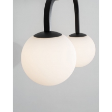 Stylowa Lampa wisząca szklane kule Pauline 35 LED czarny piaskowy/biały do salonu i jadalni