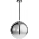Stylowa Lampa wisząca szklana kula nowoczesna Fitzione 30 szkło dymione/chrom do salonu i jadalni