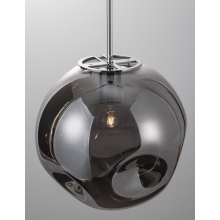 Stylowa Lampa wisząca szklana kula Naymar 30 chrom/szkło dymione do salonu i jadalni