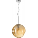 Stylowa Lampa wisząca szklana kula Naymar 30 chrom/szampański do salonu i jadalni