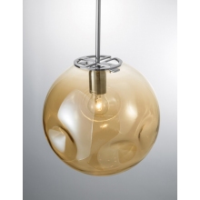 Stylowa Lampa wisząca szklana kula Naymar 30 chrom/szampański do salonu i jadalni