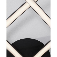 Stylowy Plafon nowoczesny Vinar 59 LED czarny piaskowy do sypialni i przedpokoju