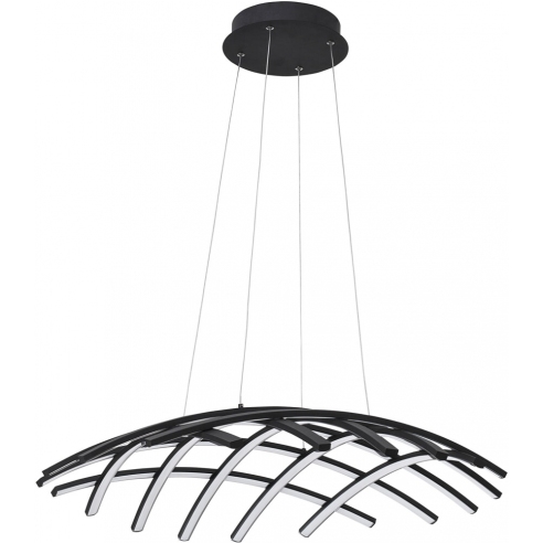 Stylowa Lampa wisząca nowoczesna Vinar 81 LED czarny piaskowy do salonu i jadalni