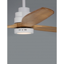 Modna Lampa sufitowa/wiatrak skandynawski Bind 132 LED biały mat/dąb do salonu i jadalni