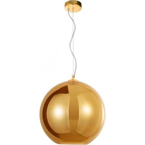 Stylowa Lampa wisząca szklana kula Lavizzo 35 złota do salonu i jadalni