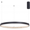 Round pendant lamp with crystals Danzio 80 LED black
