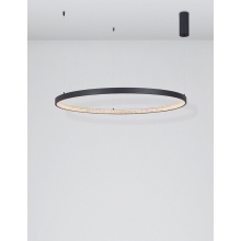 Stylowa Lampa wisząca okrągła z kryształkami Danzio 110 LED czarna do salonu i jadalni