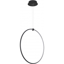 Stylowa Lampa wisząca okrągła nowoczesna Splitz 68 LED czarna do salonu i jadalni