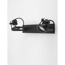 Kierunkowy Reflektor sufitowy podwójny Valso II LED czarny do przedpokoju i kuchni