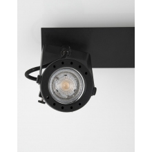 Kierunkowy Reflektor sufitowy podwójny Valso II LED czarny do przedpokoju i kuchni