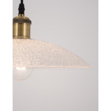 Stylowa Lampa wisząca szklana retro Fenzio 30 biały/złoty do salonu i jadalni
