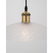 Stylowa Lampa wisząca szklana retro Fenzio 30 biały/złoty do salonu i jadalni