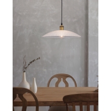 Stylowa Lampa wisząca szklana retro Fenzio 40 biały/złoty do salonu i jadalni