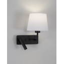 Bonso white&black sand wall lamp with reading light