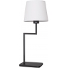 Dekoracyjna Lampa stołowa z abażurem Bonso biały/czarny piaskowy do sypialni i salonu