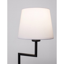 Dekoracyjna Lampa stołowa z abażurem Bonso biały/czarny piaskowy do sypialni i salonu