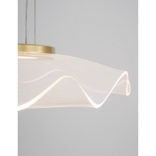 Stylowa Lampa wisząca nowoczesna Dermino 50 LED złota do salonu i jadalni