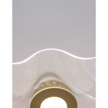 Stylowy Plafon nowoczesny Dermino 50 LED złoty do sypialni i przedpokoju