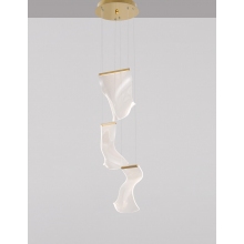 Stylowa Lampa wisząca nowoczesna Dermino 28 LED złota do salonu i jadalni