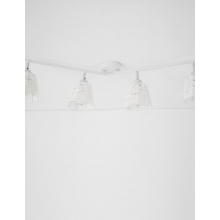 Kierunkowy Reflektor sufitowy sznurkowy Hesio IV biały do przedpokoju i kuchni