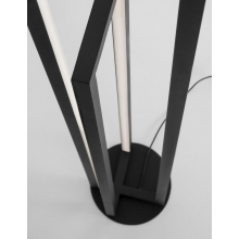 Modna Lampa podłogowa nowoczesna Rossio LED czarna do salonu i czytania