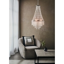 Hanging chandelier with crystals Allington 38 transparent-chromed Markslojd