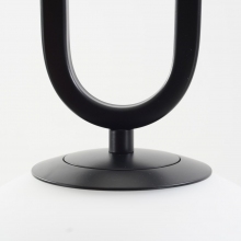 Elegancka Lampa wisząca szklana kula designerska Bullet 25 biało-czarna do salonu i nad stół