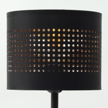 Lampa stołowa z abażurem Tago czarno-złota Tk Lighting do salonu i sypialni