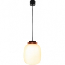 Stylowa Lampa wisząca szklana Boom 25 LED biało-miedziana Step Into Design do salonu i jadalni