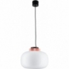 Stylowa Lampa wisząca szklana Boom 35 LED biało-miedziana Step Into Design do salonu i jadalni