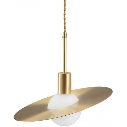 Stylowa Lampa wisząca szklana glamour Jupiter 30 biało-złota Step Into Design do salonu i jadalni