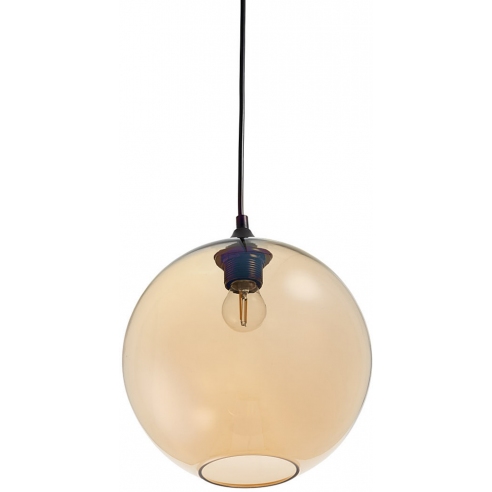Designerska Lampa wisząca szklana kula Love Bomb 25 Bursztynowa Step Into Design do salonu, kuchni i holu.