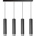 Kibo IV black&chrome tubes pendant lamp Emibig