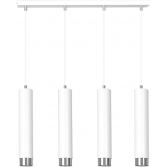 Kibo IV white&chrome tubes pendant lamp Emibig